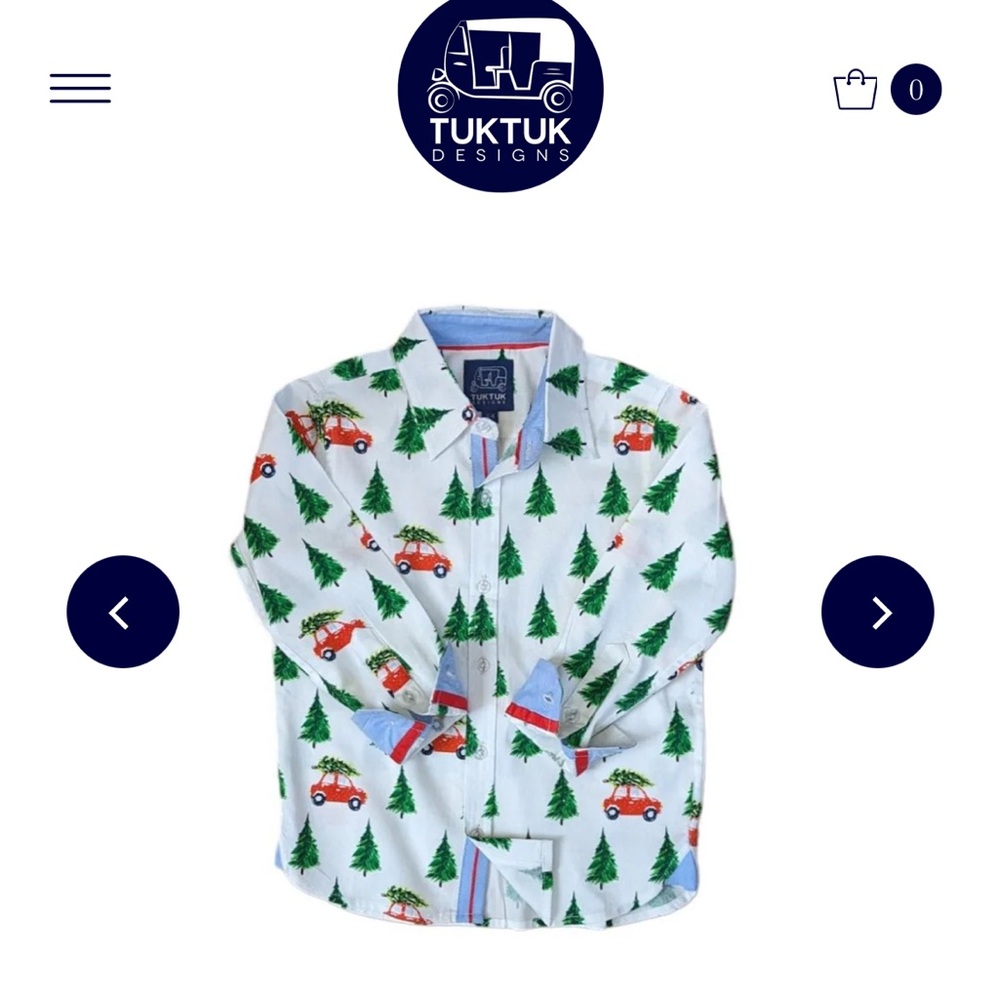 Tuk-Tuk Designs "Bringing Home the Tree" Shirt Sz 11-12 w MEASUREMENTS Xmas - Picture 7 of 15